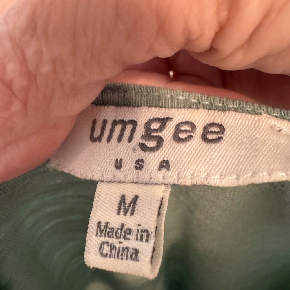 Umgee Green Tunic With Multicolor Patchwork Sleev… - image 5